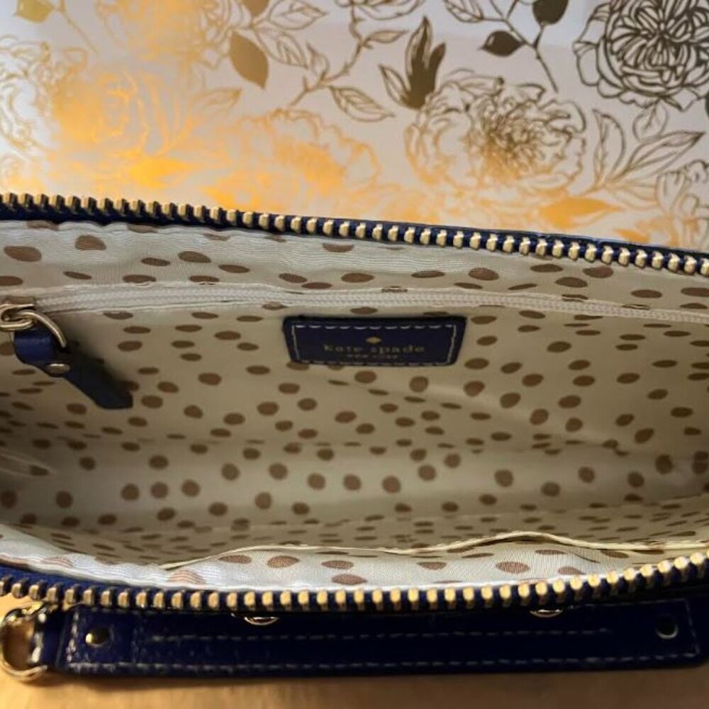 Kate Spade Wellesely Byrd Leather Handbag NWOT in Omega Blue - Picture 7 of 9